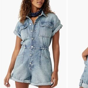 Free People x We the Free | Marci Denim Romper